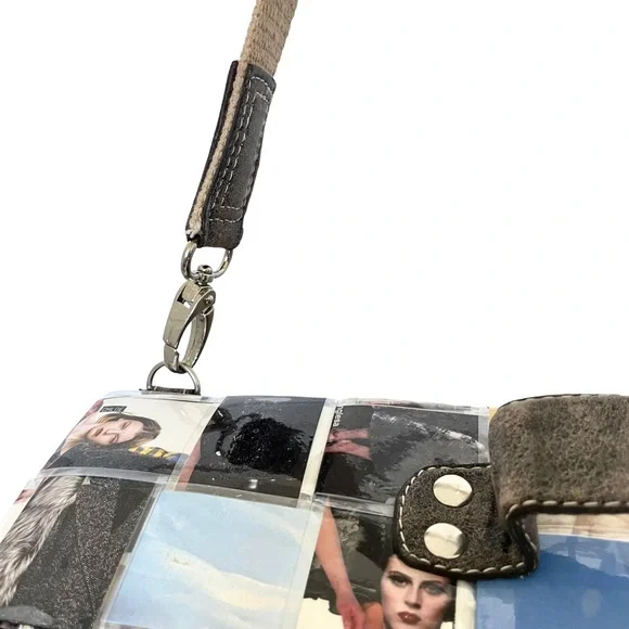 Designer Travel Weekend Bag/Large Tote Artisan Laminated Recycled Magazines - Picture 12 of 16